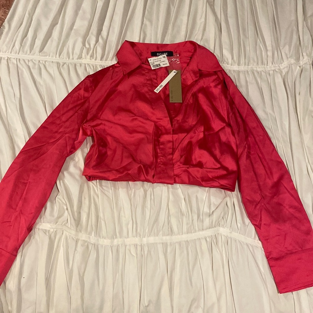 Brand: DO + BE *Fushia Blouse *Size Medium *BRAND NEW *TAGS